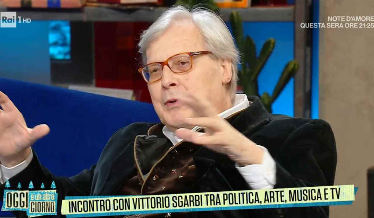 Vittorio Sgarbi a "Oggi è un altro giorno" - lineadiretta24.it