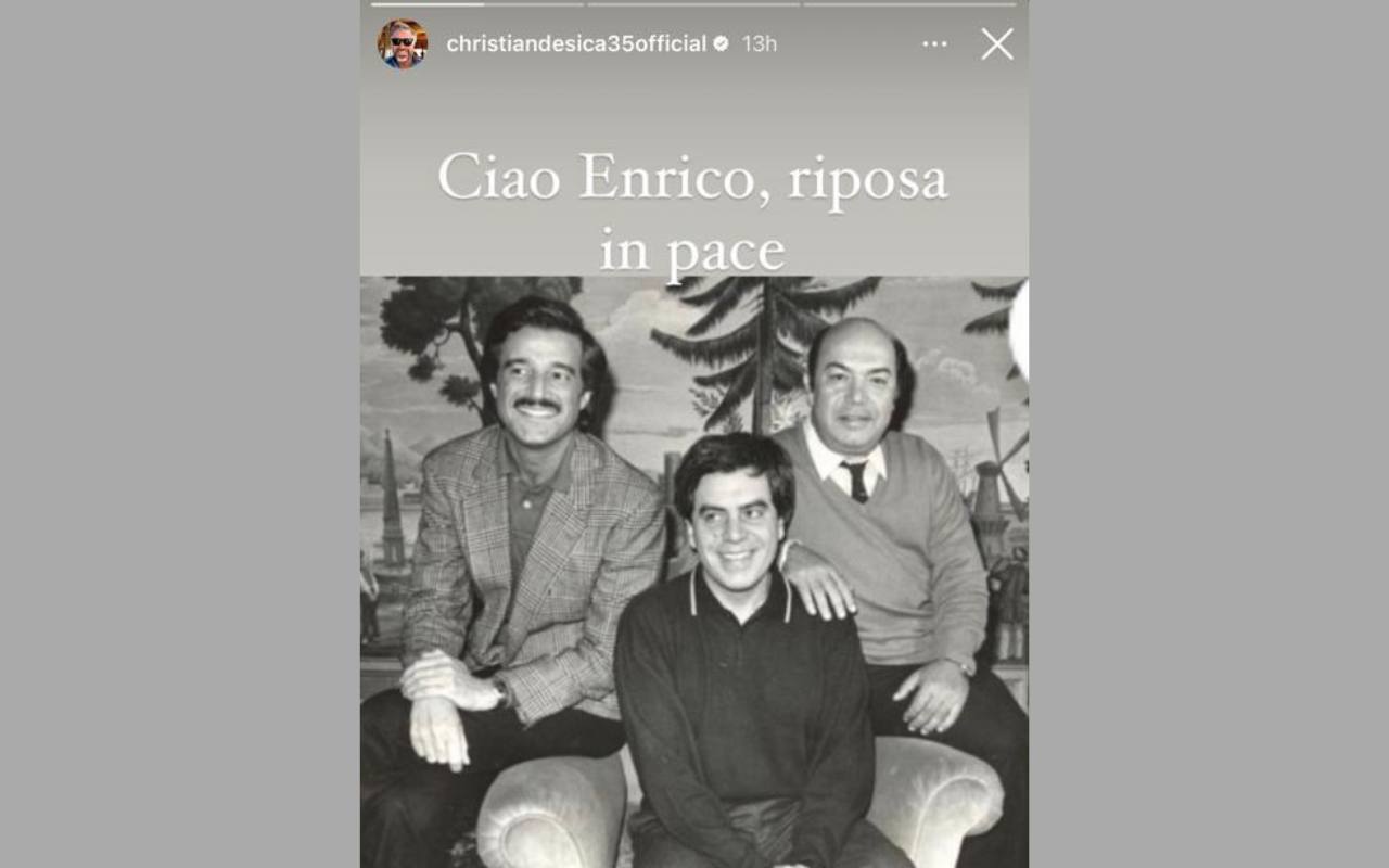 Storia Instagram Christian De Sica - lineadiretta24.it