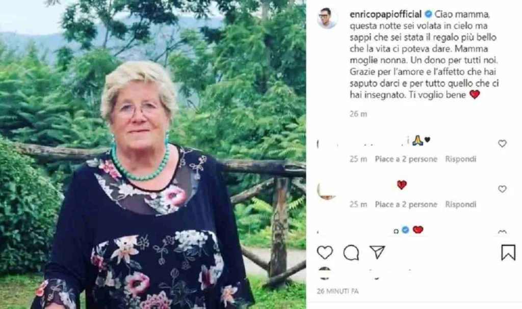 Post Instagram Enrico Papi - lineadiretta24.it