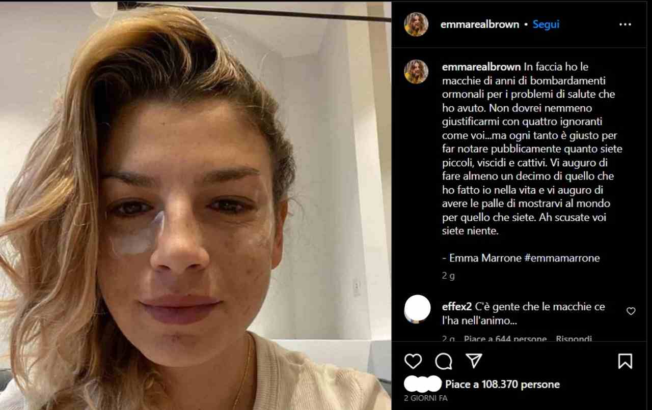 Post Instagram Emma Marrone - lineadiretta24.it