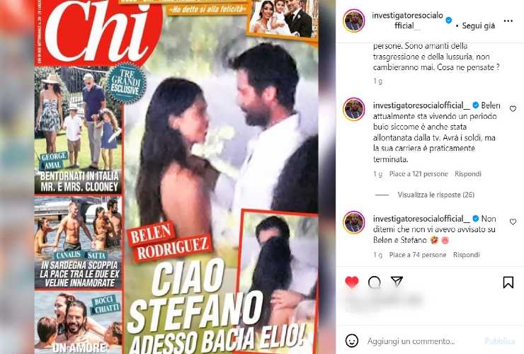 La carriera di Belen è terminata