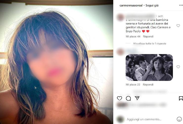 Com'è diventata la figlia di Carmen Russo