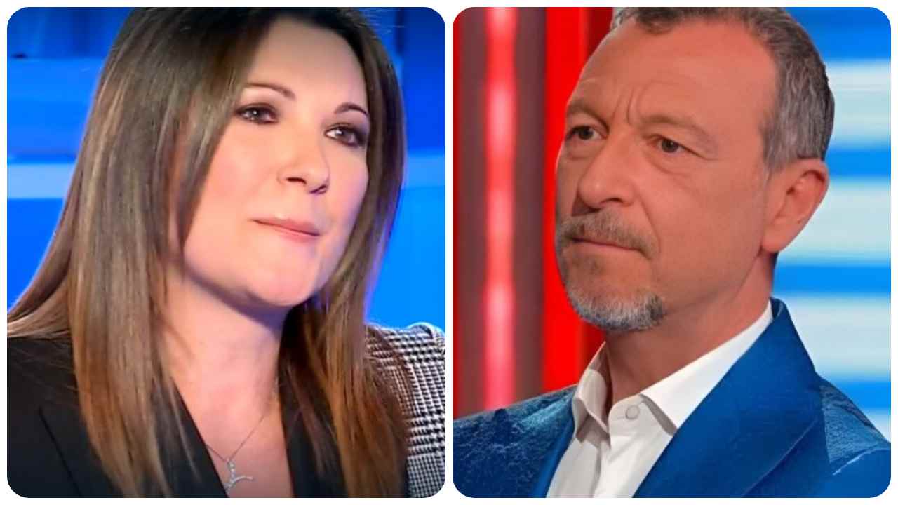 Giovanna e Amadeus e lo scatto che non passa inosservato