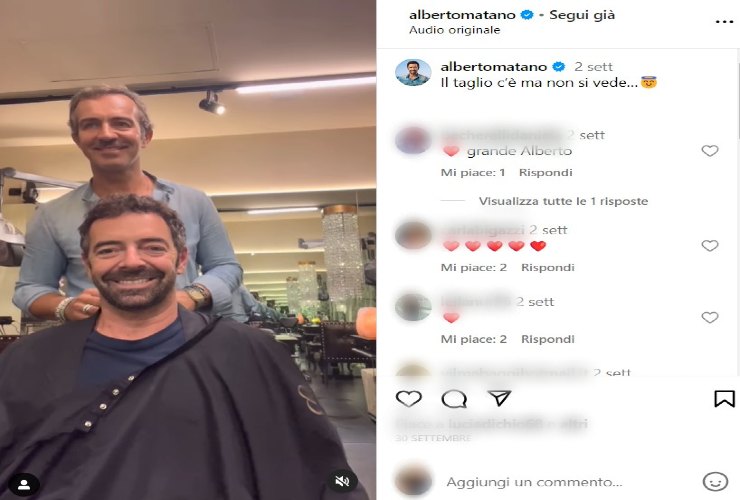 Rivoluzione di look per Alberto Matano